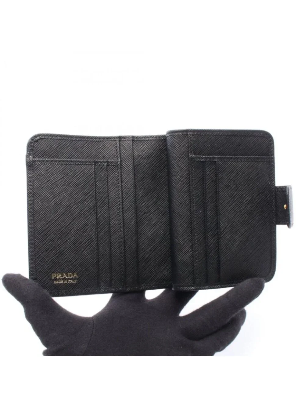Prada Bifold Wallet Saffiano Metal Leather